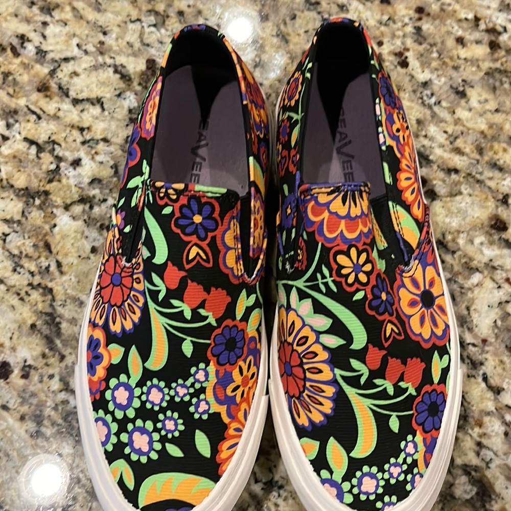 SeaVee Baja platform floral print canvas shoe